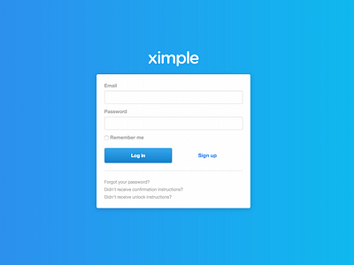 ximple login authentication login signin web application