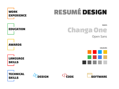 Resumé Design - Headings cv resume resume design resumé