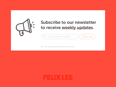 Newsletter Sign Up megaphone newsletter sign up