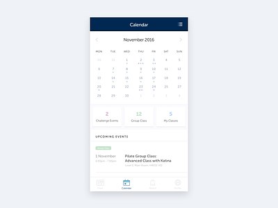 Mobile Calendar Concept