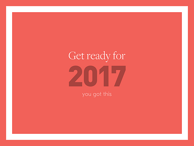 Ready for 2017 2017 new year