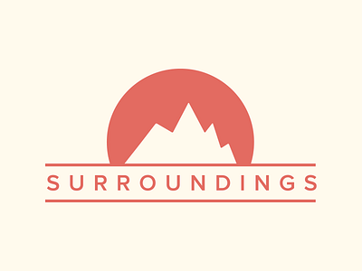 Surroundings Logo band clean logo minimal mountain