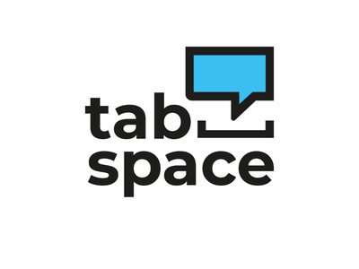 Tab Space branding design flat icon logo minimal vector