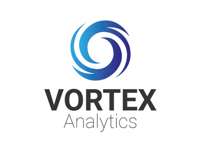 Vortex Analytics branding design flat icon logo minimal vector