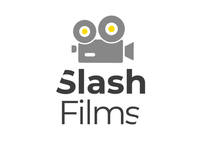 Slash Films branding design flat icon logo minimal vector