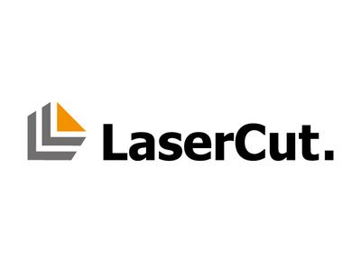 Laser Cut branding design flat icon logo minimal vector