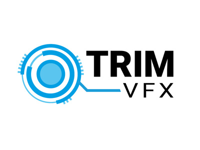 Trim VFX branding design flat icon logo minimal vector