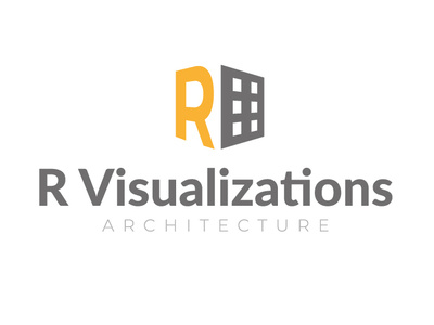 R Visualizations branding design flat icon logo minimal vector
