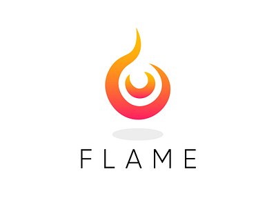 Flame branding design flat icon logo minimal vector
