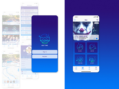 Best Time. Mobile app design app design art illustraion joker mobile app photoshop