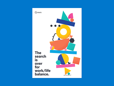 Searching for Balance abstract balance illustration poster search