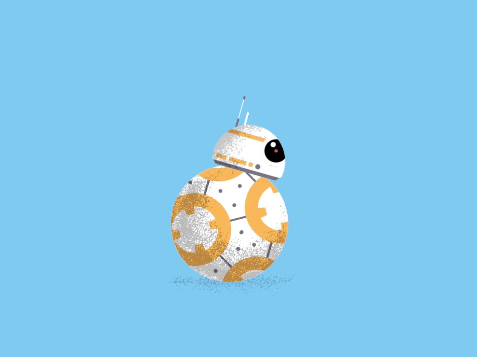 BB8 rollin around after effects animation bb8 character design character rig chewbacca chewie droids illustration loop motion motion design porgs r2d2 star wars