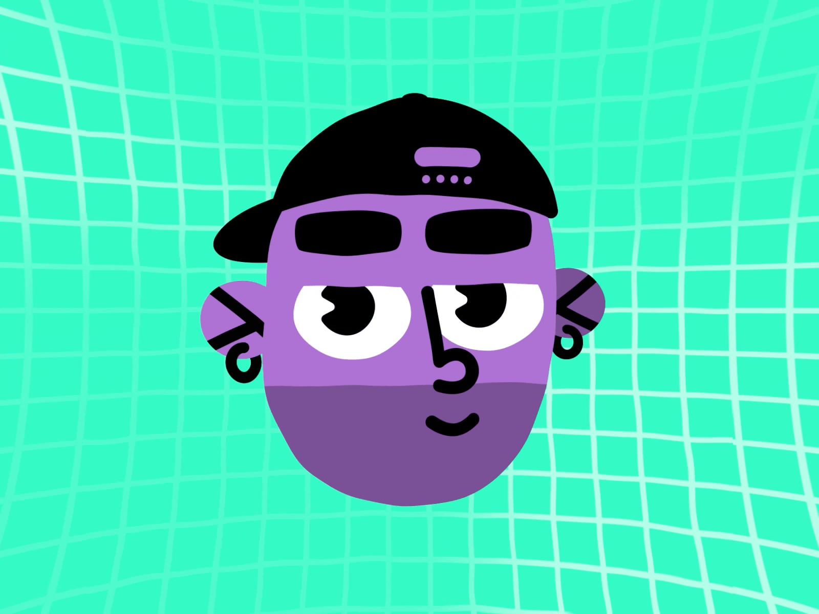 Purple faced aescripts after effects animation character character design face face rig illustration joystick and sliders logo motion motion graphics purple rig thanos
