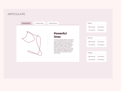 Art generator concept minimal typography ui ux web website