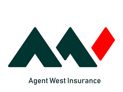 Agent West Insurance bright bright colors colourful creativity design flat icon logo minimalist vector