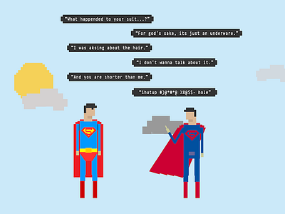 Superman vs Man of Steel 8bit eightbit hero man manofsteel pixel steel superhero superman