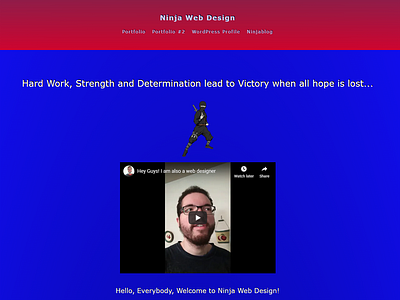 Ninja Web Design Profile Page