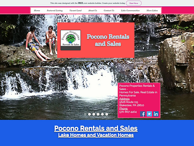 Pocono Rentals and Sales branding custom built custom design design logo marketing template design ui web design web design and development web design company web development company