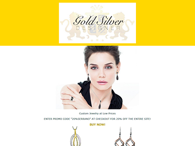 Gold and Silver Designer ad campaign advertisement html logo marketing campaign web design