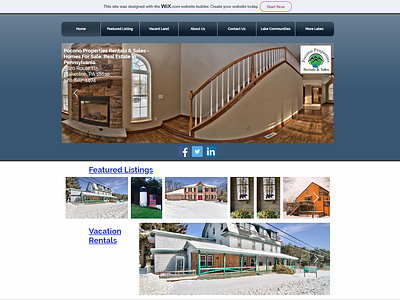 Pocono Rentals And Sales css custom built custom design design html css template design ui web design web design and development web design company web development company