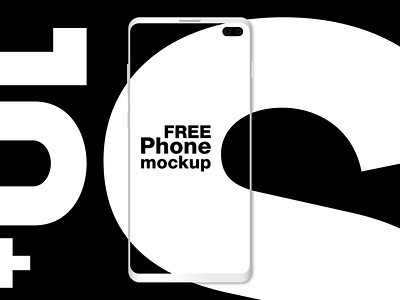 Galaxy S10+ FREE phone mockup 10 2019 biggest black clean flagship galaxy minimal mock mockup next gen no notch phone s10 samsung share size smartphone up vector