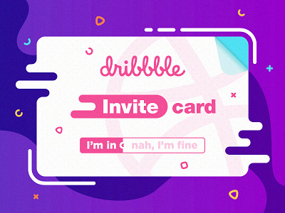 Dribbble Invite Card