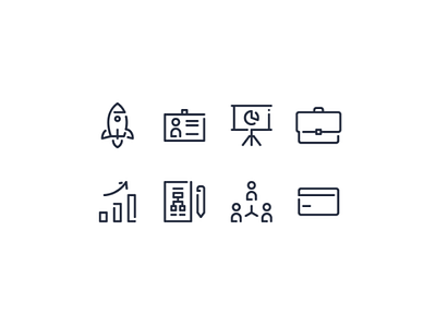 Dashed Business & Finance Icons app icon business finance icon design icon pack icon set line icons