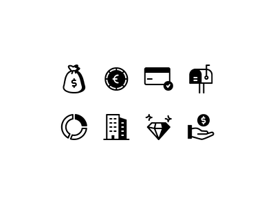 Dual Style Business & Finance Icons business finance highlight icon design icon pack icon set