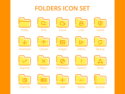 Folders Icon Set