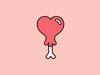 Fast Food Heart flat heart icon iconography vector