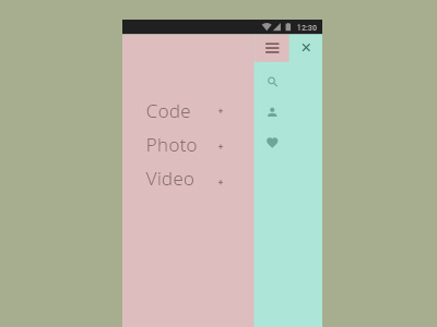 Menú Lateral menu mobile ui ux