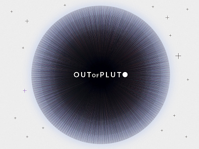 Out of pluto illustration lines vector