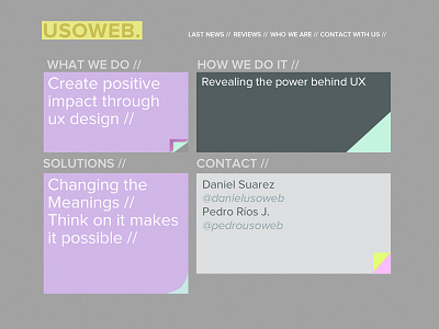 Usoweb, Old stuff