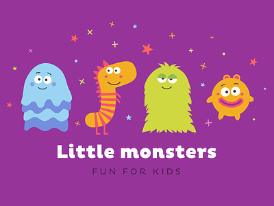 Little Monsters childish colors identity illustration kids vector