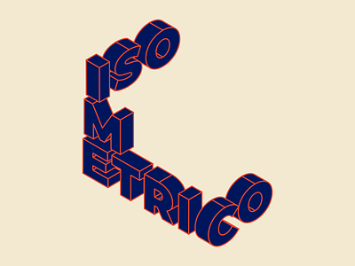 Working on Isométrico illustration isometric lines typography vector