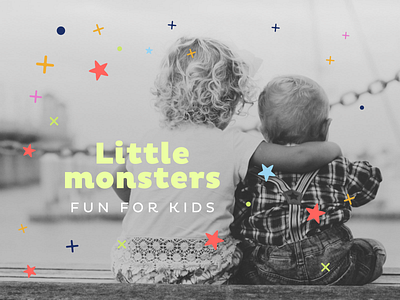 Little Monsters brand colorful illustration kids playful