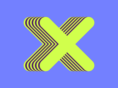 X abstract button icon logo x