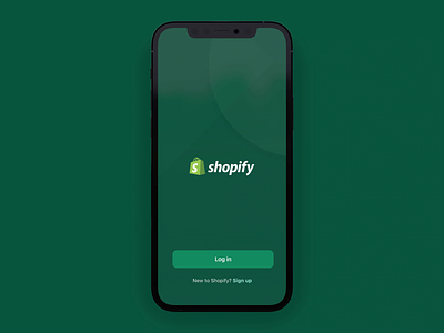 Shopify Mobile Welcome Screen animation app branding clean flat ios minimal mobile motion design shopify typography ux vector