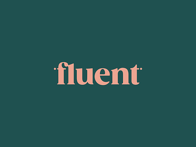 Logo for Fluent art branding clean design illustration logo minimal type typography vector web