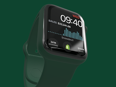 Shopify Apple Watch complications app apple watch design flat icon minimal ui ux vector