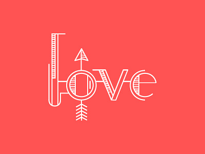 Griddy Love art branding clean design flat illustration lettering logo red type typography vector
