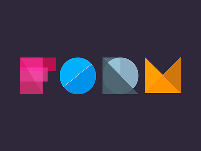 Form: Lettering art blue branding clean design flat icon illustration lettering logo typography web