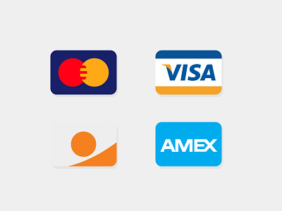 Flat Payment Card Icons