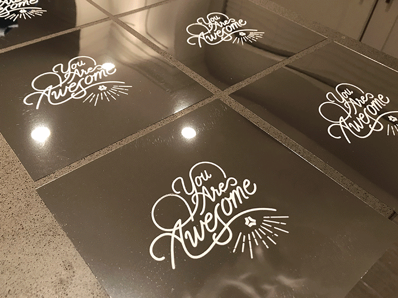 Screen printing onto a mirror by Bill Chung⚡️ on Dribbble