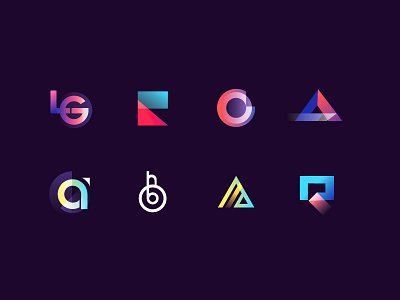 🎱 days of work app branding icon identity illustrations letter logo mark type