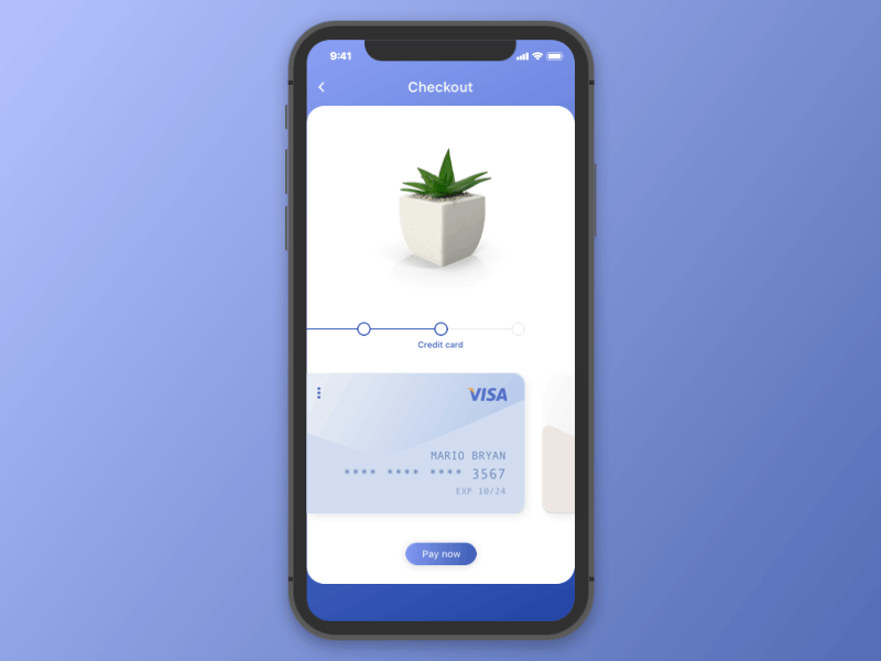 Credit Card Checkout app app design checkout credit card checkout creditcard plant planter plants ui ux