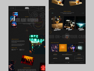Cribbs Parlour | One Pager bar branding clown homepage logo night club one page site one pager web design website website design