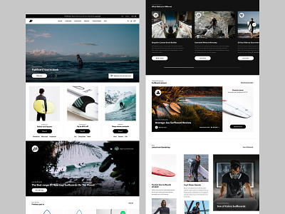Boardshop | Homepage Concept boardshop e-commerce homepage shop shopify surf surfboards surfing ui ux web design website website design