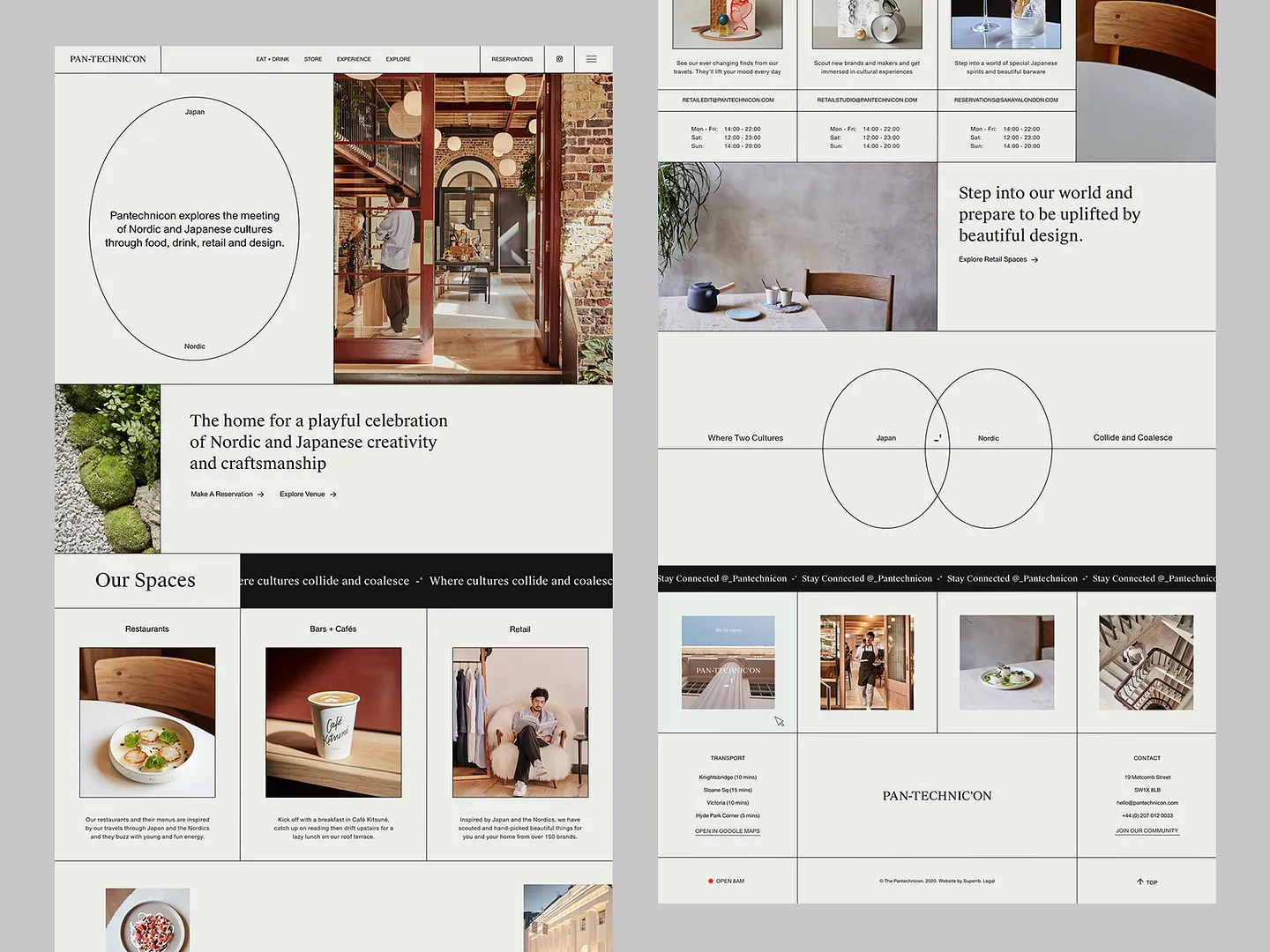 Japanese Website Design: Pantechnicon Homepage Concept