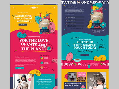 Lovebug | Homepage Concept cat food cats e commerce header homepage illustration kibble shopify shopify store ui ux web design webpage website website design